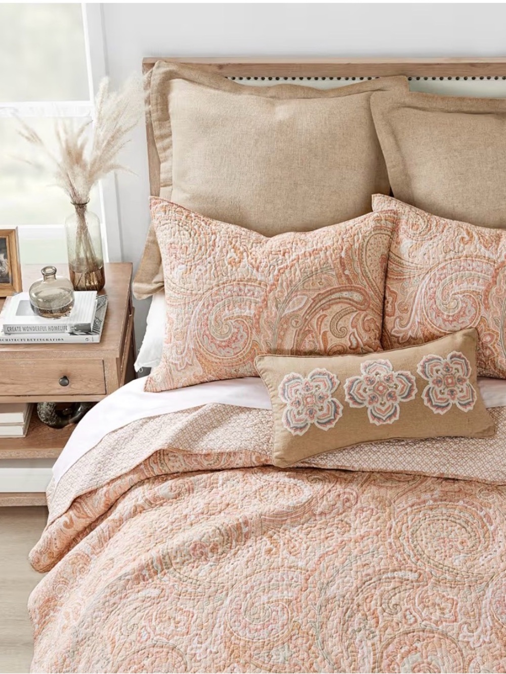 Levtex Home Spruce Coral King Quilt Set! - Picture 3 of 7